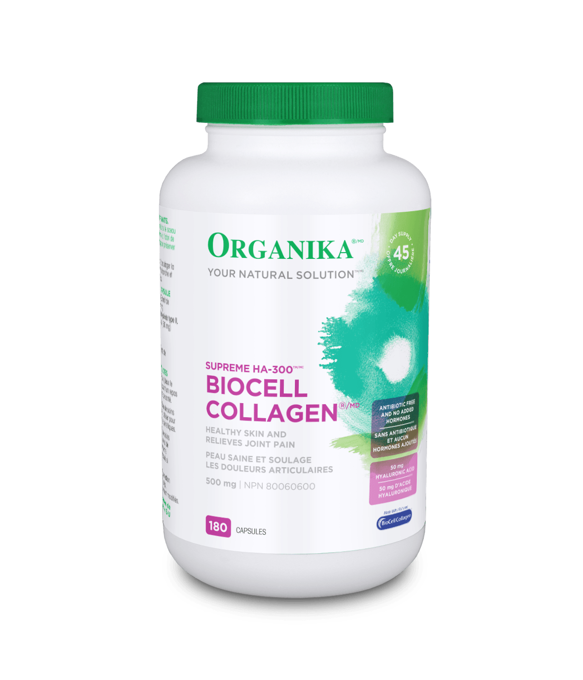 Organika   BIOCELL COLLAGEN HA300 500MG 180CAP