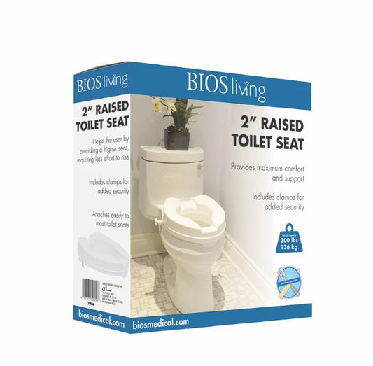 BIOS LIVING TOILET SEAT RAISED 2"