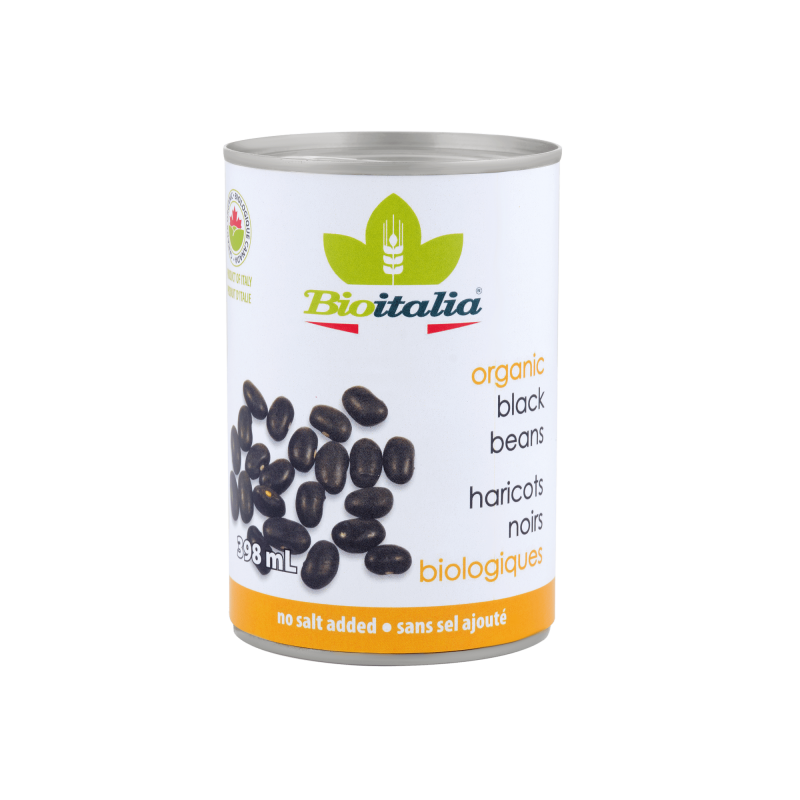 BIOITALIA CANNED -    Black Beans, Organic (Italy) (can)    398ml