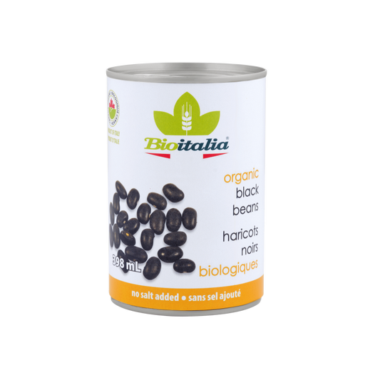 BIOITALIA CANNED -    Black Beans, Organic (Italy) (can)    398ml