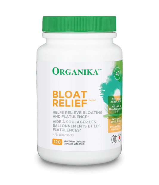 Organika   BLOAT RELIEF 120VCAP
