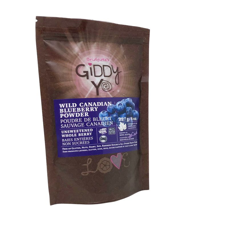 GIDDY-YO   Wild Blueberry Powder - Organic   8 oz / 227 g