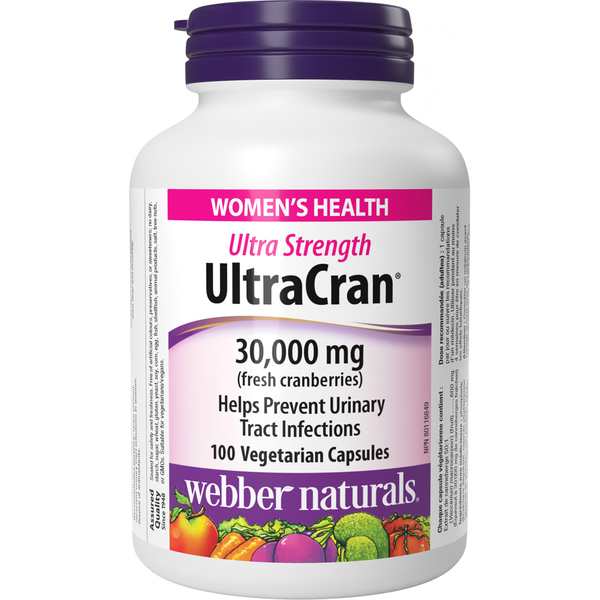 Webber Naturals - UltraCran® Ultra Strength 30,000 mg - 100 Vegetarian
Capsules