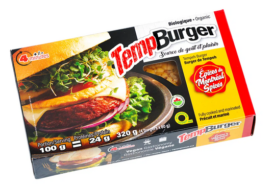 TEMPEHINE  -    Patties 80g, 20% Protein, Organic   *Special Order*    48ct
