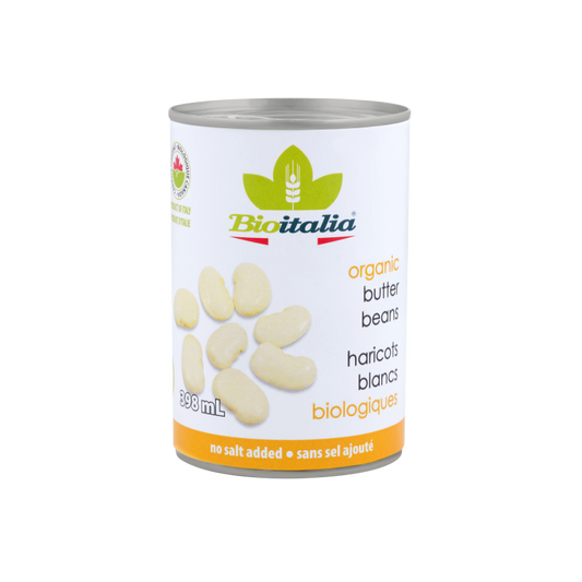 BIOITALIA CANNED -  Butter Beans, Organic (Italy) (can)    398ml
