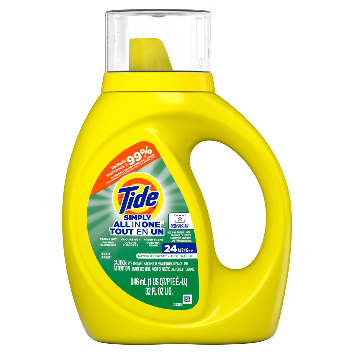 TIDE SIMPLY ALL IN ONE DETERGENT DAYBREAK FR 946ML LIQUID pack of 6