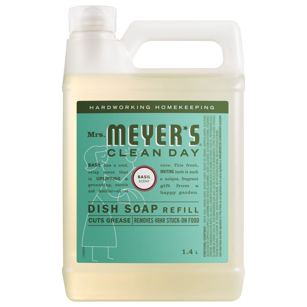 Mrs. Meyer's Clean Day - Dish Soap - Basil Refill - 1.4L