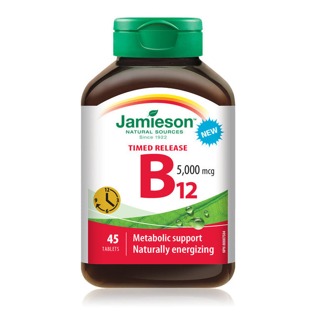Jamieson    JMS Vitamin B12 5000mcg 45's- Timed Release    45