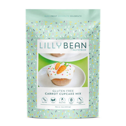 LILLY BEAN    Gluten Free Vegan Baking Mix & Frosting    LILLY BEAN    Gluten Free Vegan Baking Mix & Frosting    Carrot Cupcake Mix 340g