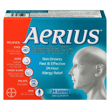 AERIUS ALLERGY TB 5MG 24 TABLET