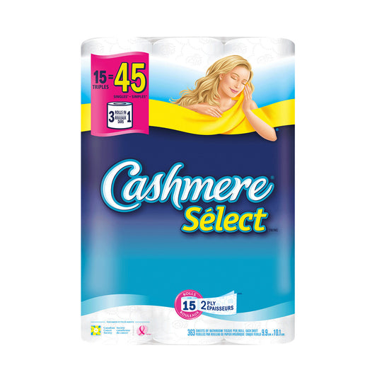 CASHMERE BATHROOM TISSUE SELECT TR 15 pack of 4