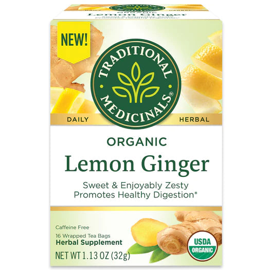 Traditional Medicinals   Herbal Teas   $Lemon Ginger16CT