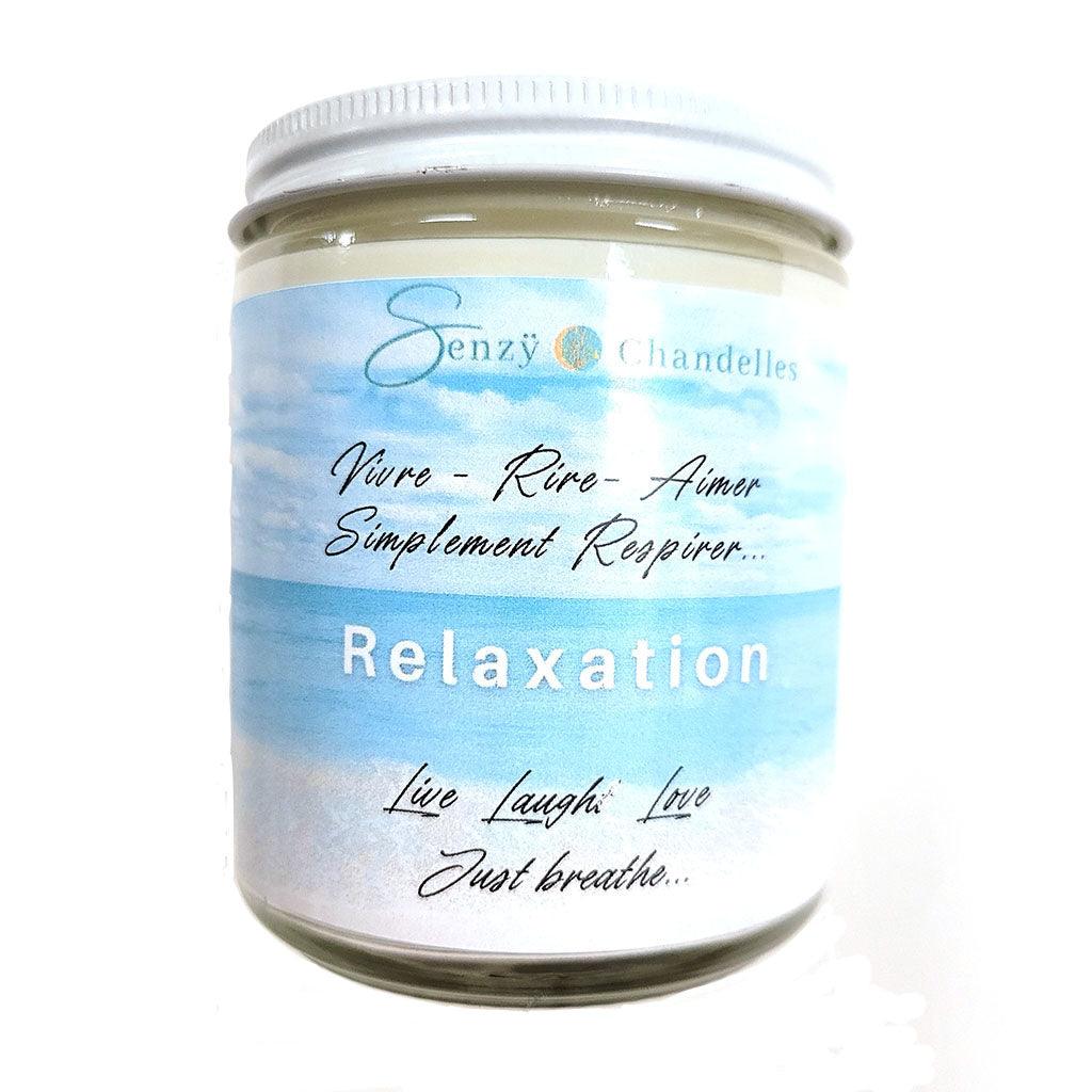 Senzy, soya candles   Relaxation (Patchouli, Ylang Ylang and Coriander)    9oz