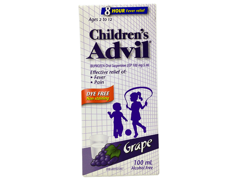 ADVIL CHILDREN SUSP 100MG/5ML DYE FREE 100ML SUSPENSION