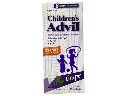 ADVIL CHILDREN SUSP 100MG/5ML DYE FREE 100ML SUSPENSION