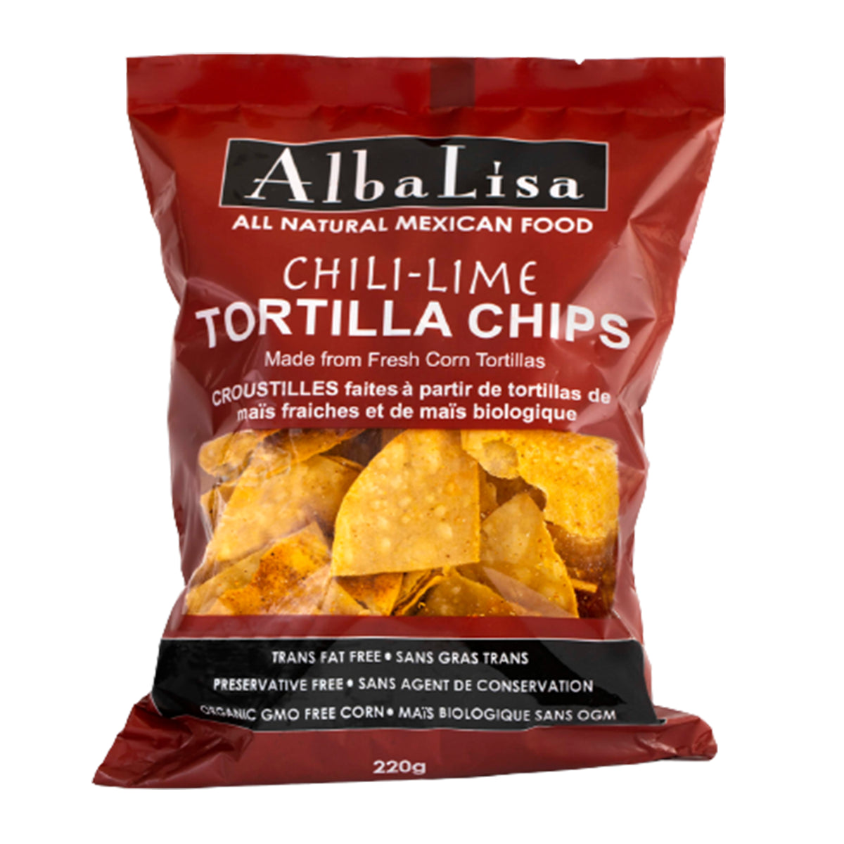 ALBALISA  TORTILLA CHIPS -   Chili, Organic     220g