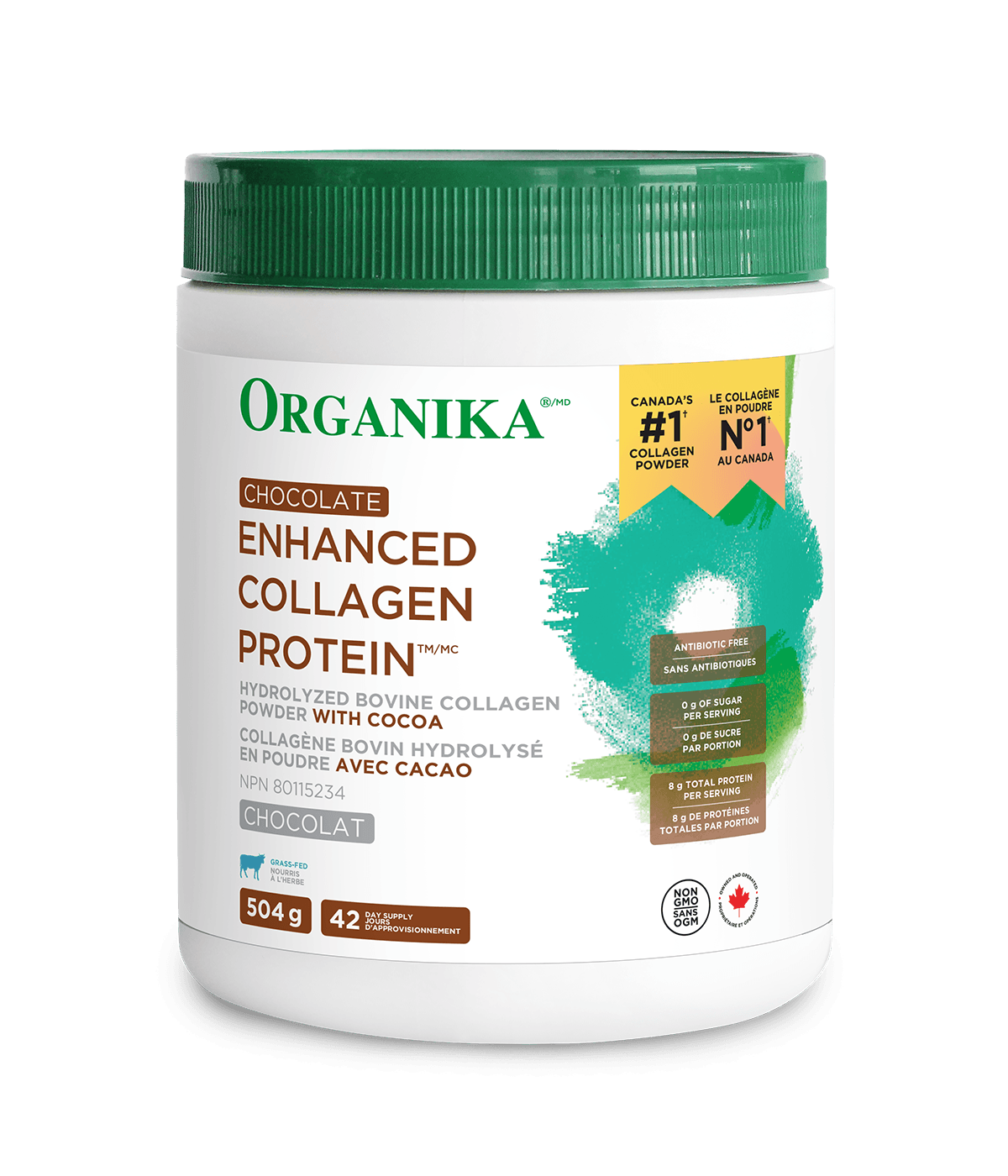 Organika   ENHANCED COLLAGEN CHOCOLATE 504G
