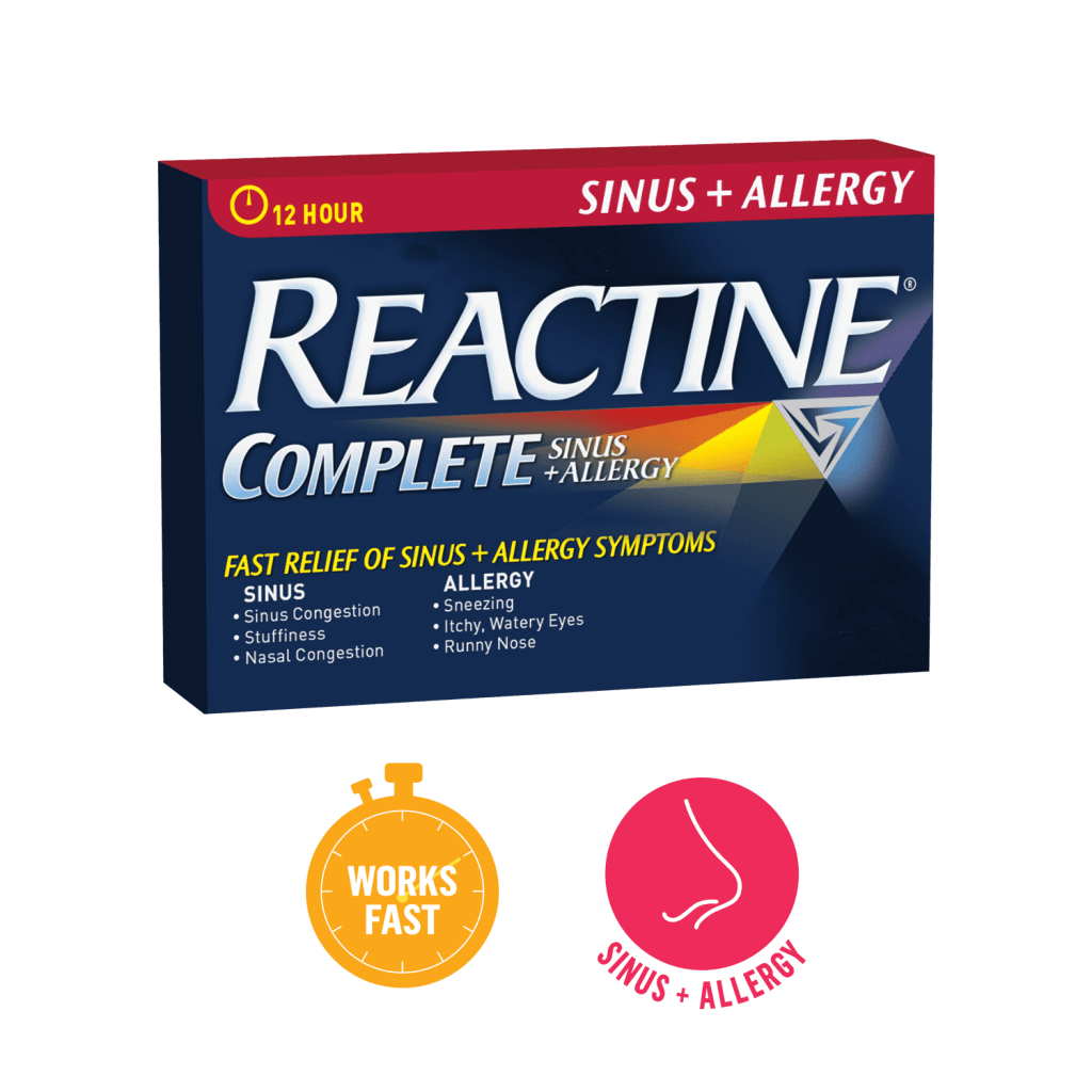 REACTINE ALLERGY & SINUS TB 30 TABLET EXT REL