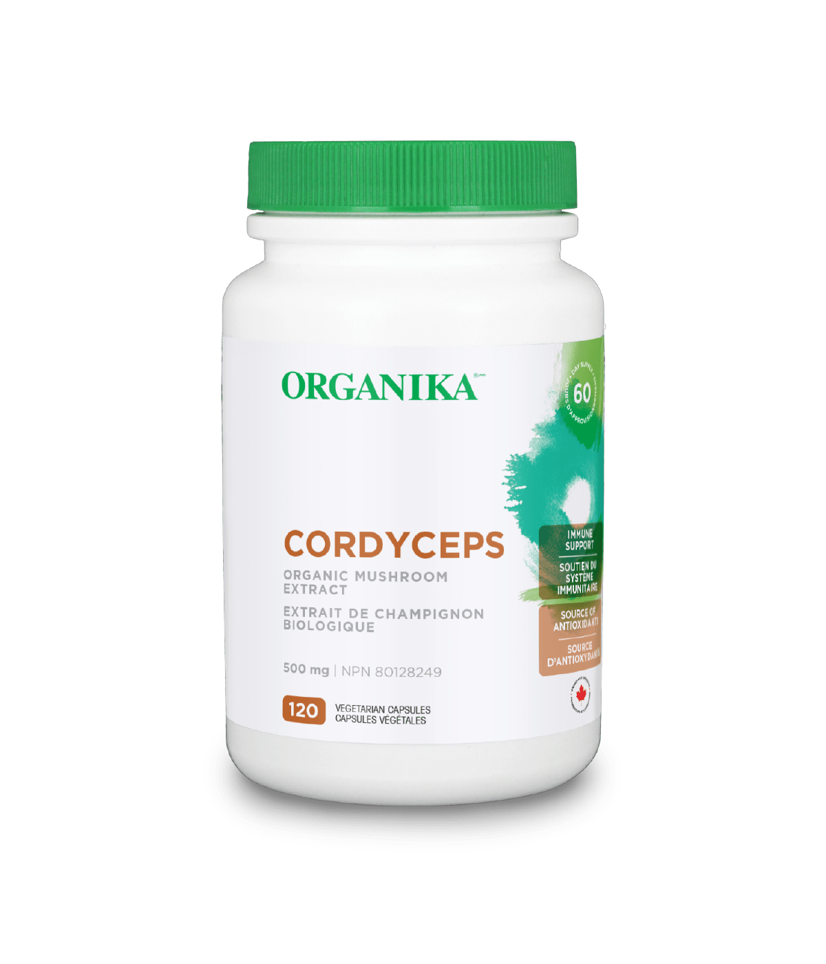 Organika   CORDYCEP MUSHROOM ORGANIC 500MG 120CAP