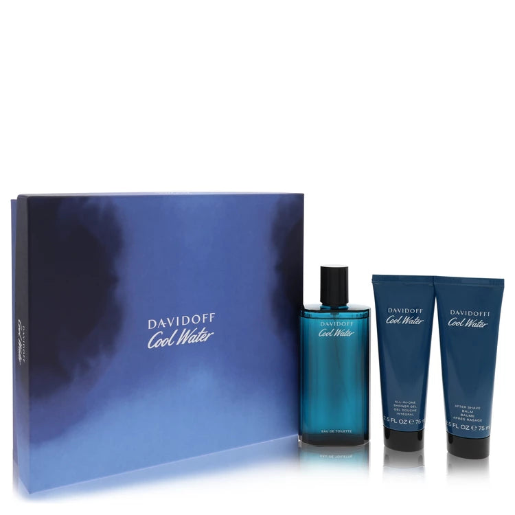 Davidoff    Men    Cool Water    -- Gift Set - 4.2 oz Eau De Toilette Spray + 2.5 oz After Shave Balm + 2.5 oz Shower Gel