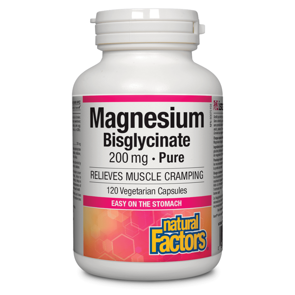 Natural Factors   Magnesium Bisglycinate Pure 200 mg   120vcaps