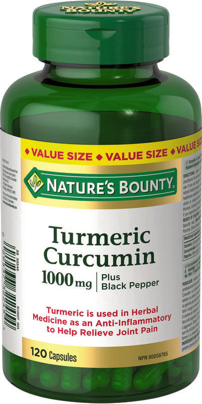 NATURE'S BOUNTY TURMERIC PLUS BLACK PEPPER CAPS120 CAPSULE