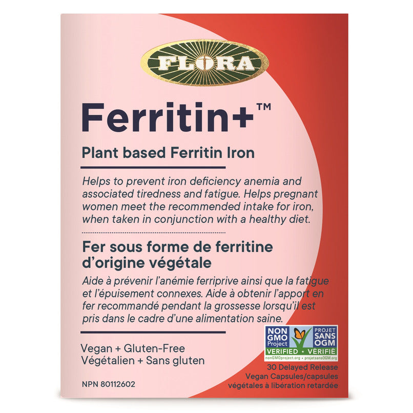 Flora   Ferritin+® Delayed-Release Iron Supplement - Blister Pack30 caps