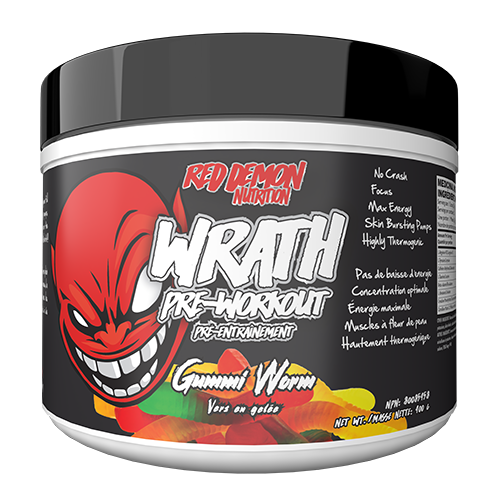 PAKd NUTRITION   RED DEMON WRATH PRE-WORKOUT   20srv   GUMMI WORM