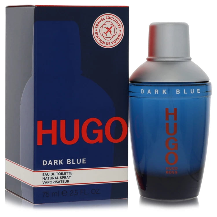 Dark Blue Eau De Toilette Spray By Hugo Boss 2.5 oz Eau De Toilette Spray