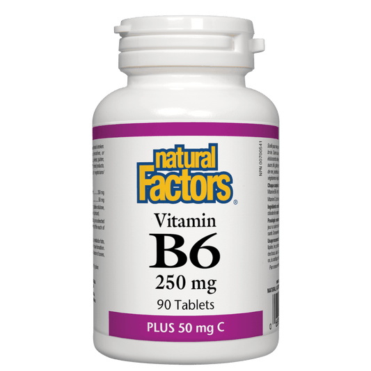 Natural Factors   Vitamin B6 250 mg Plus 50 mg C   90 tabstabs