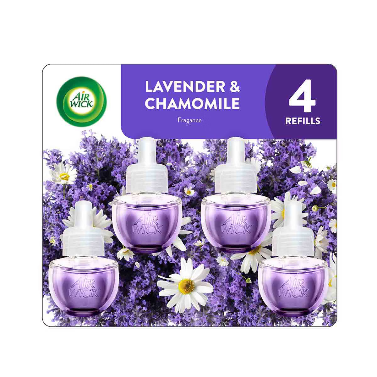 AIRWICK SCENTED OIL LAVENDER & CHAMOMILE SET4 pack of 4