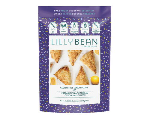 LILLY BEAN    Gluten Free Vegan Baking Mix & Frosting    LILLY BEAN    Gluten Free Vegan Baking Mix & Frosting    Lemon Scone Mix 226g