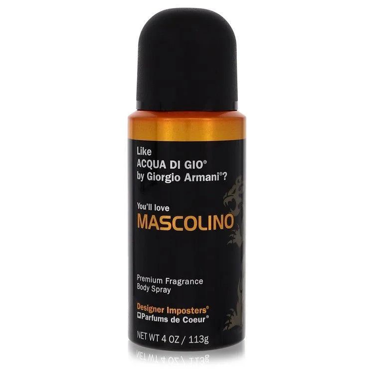 Designer Imposters Mascolino Body Spray By Parfums De Coeur 4 oz Body Spray