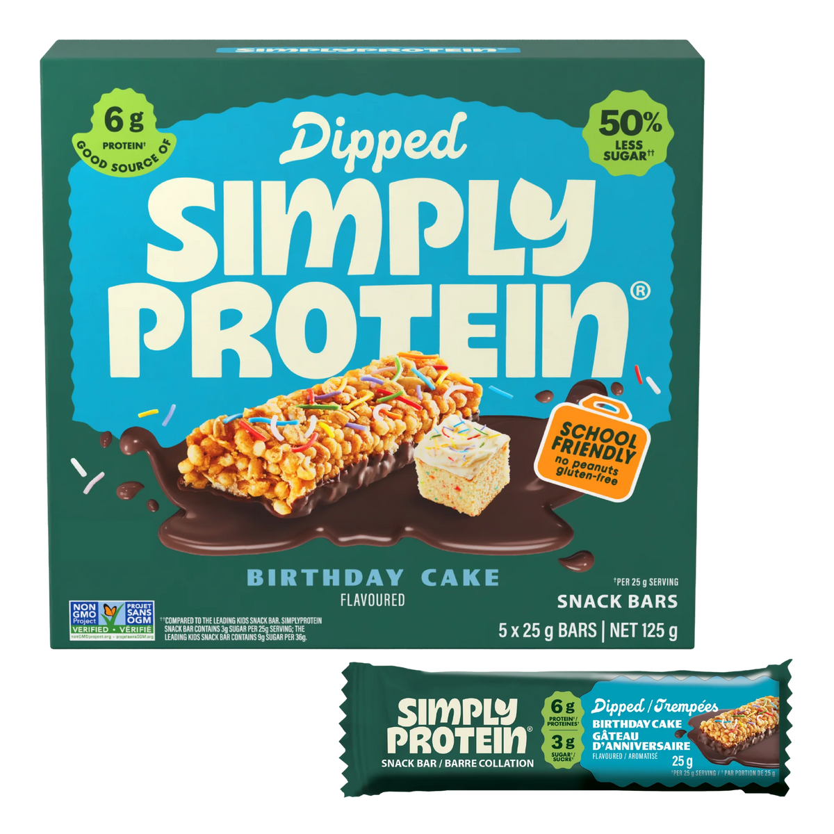 SimplyProtein - Birthday Cake Dipped - 5pk
