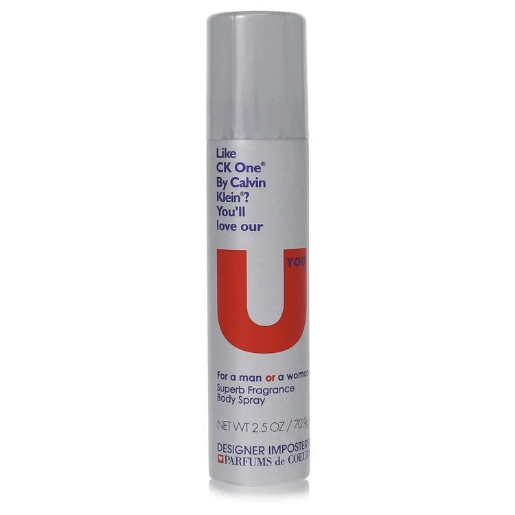 Designer Imposters U You Deodorant Body Spray (Unisex) By Parfums De Coeur 2.5 oz Deodorant Body Spray