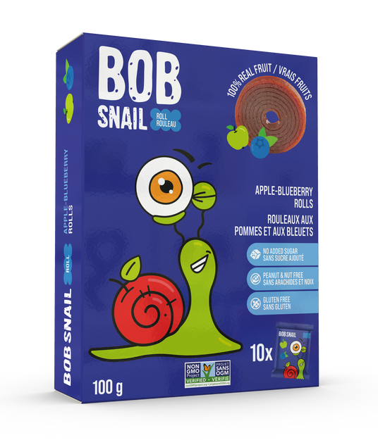 Bob Snail   Apple-Blueberry Rolls 5 x 100g