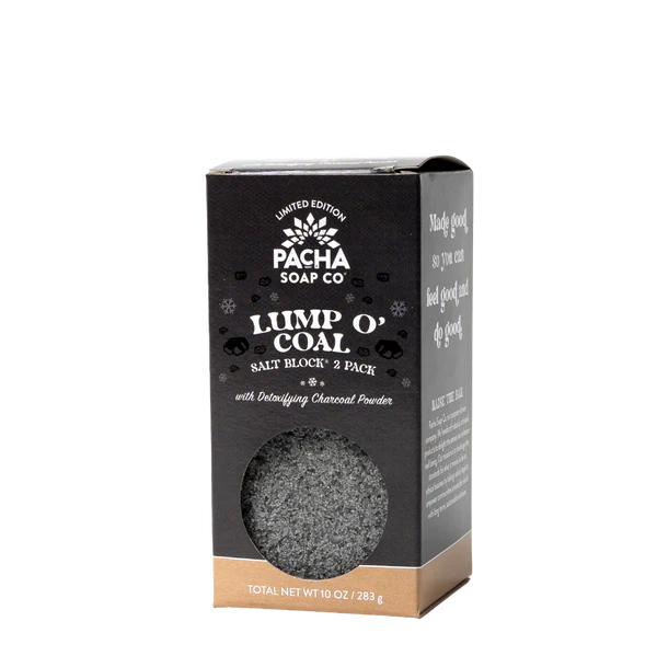 Pacha Soap   Salt Block Lump O' Coal 2pk