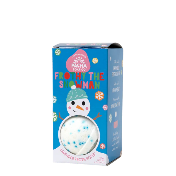 Pacha Soap   Froth Bomb Frothy The Snowman 2pk