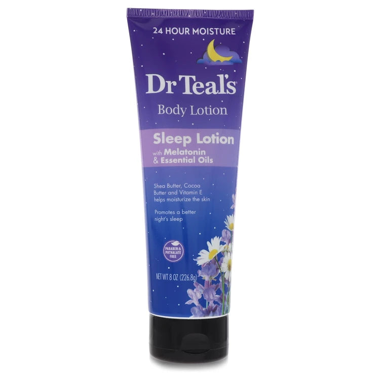 Dr Teal's Sleep Lotion Sleep Lotion with Melatonin & Essential Oils Promotes a better night's sleep (Shea butter, Cocoa Butter and Vitamin E By Dr Teal's 8 oz Sleep Lotion with Melatonin & Essential Oils Promotes a better night's sleep