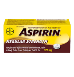 Aspirin 325mg 50 Tablets