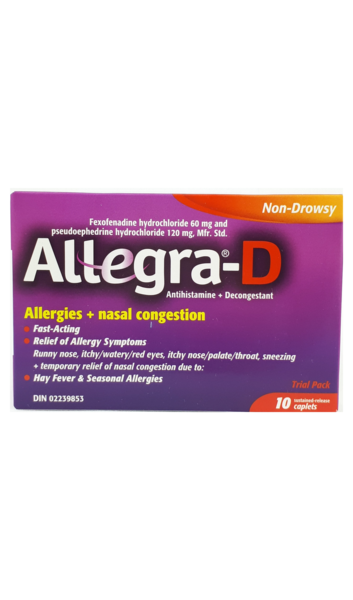 Allegra - D 60mg - 10 Caplts