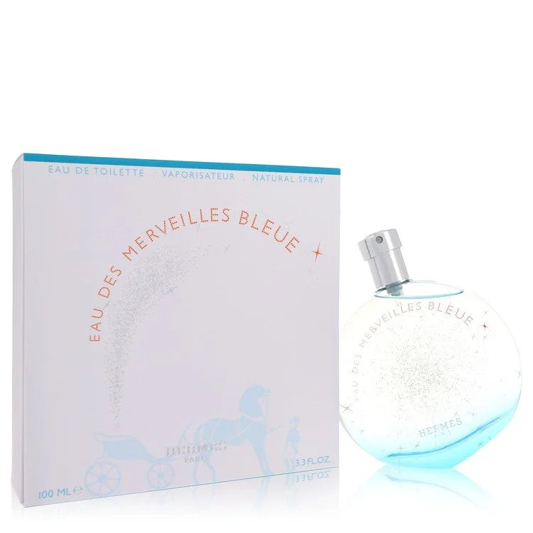 Eau Des Merveilles Bleue Eau De Toilette Spray By Hermes 3.4 oz Eau De Toilette Spray