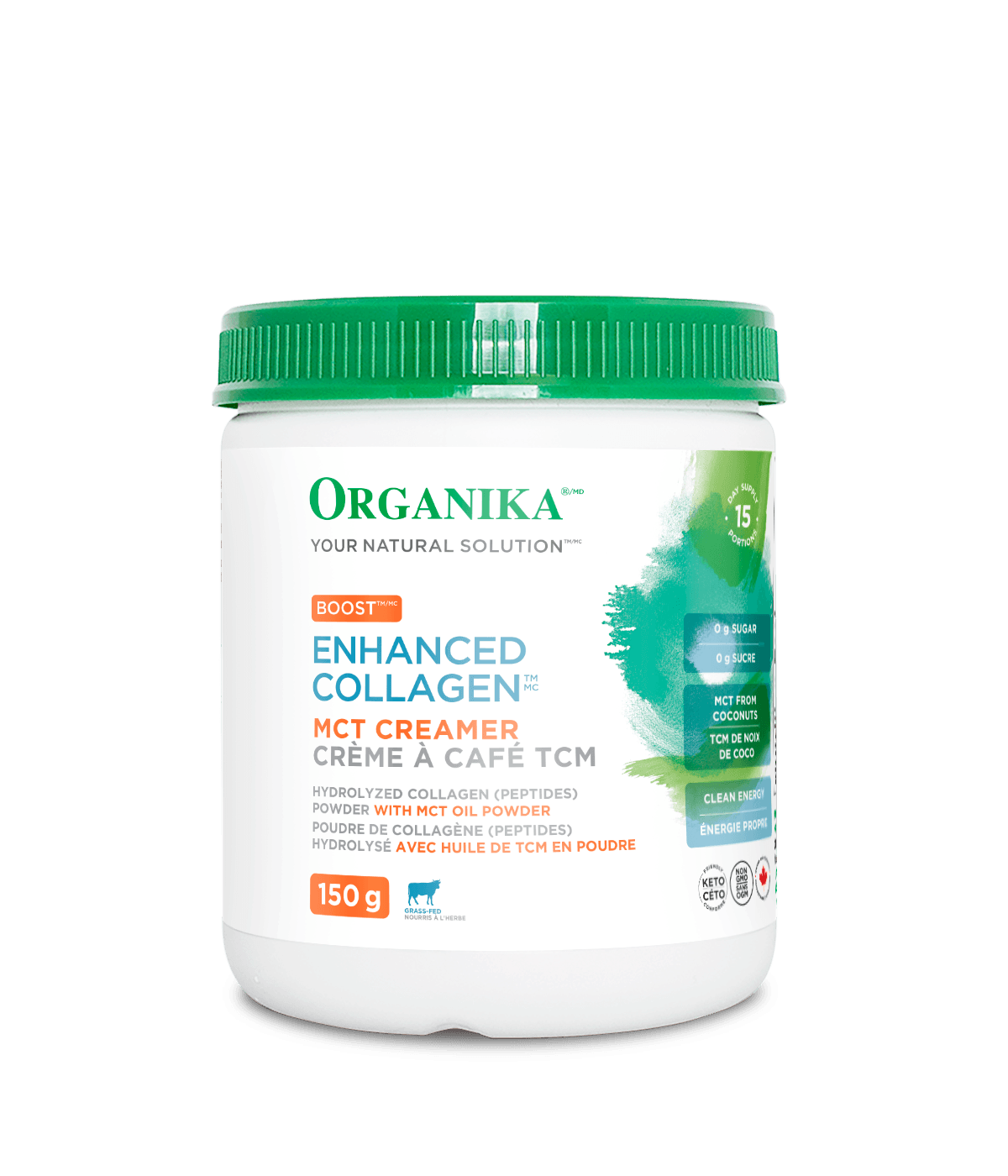 Organika   ENHANCED COLLAGEN BOOST MCT VANILLA 150G