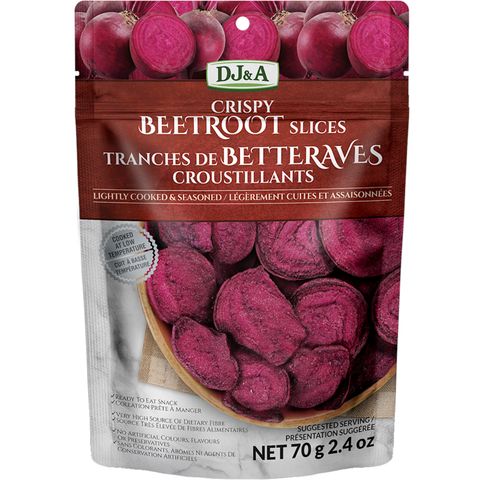 DJ&A Snacks - Veggie Crisps - Crispy Beetroot Slices   70g