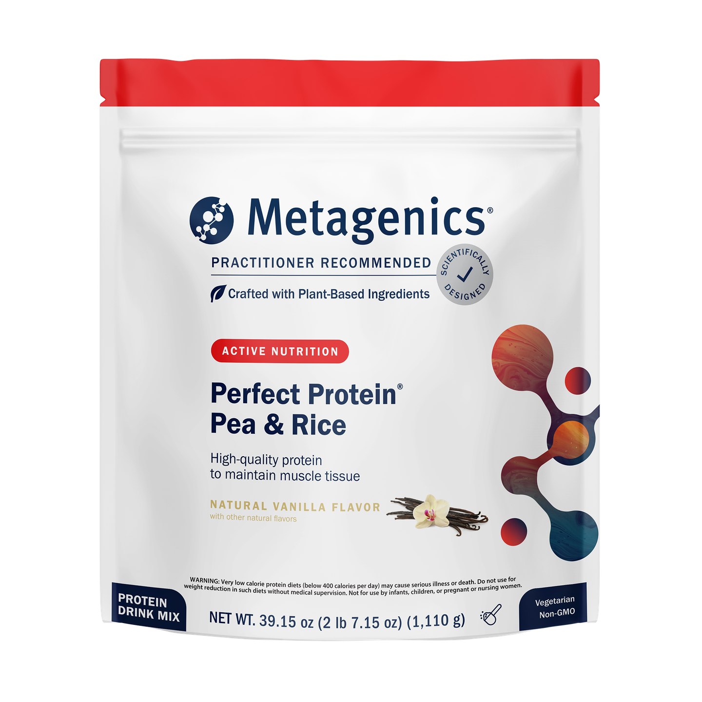 Metagenics Perfect Protein Pea & Rice Vanilla (30 servings)   1110 g