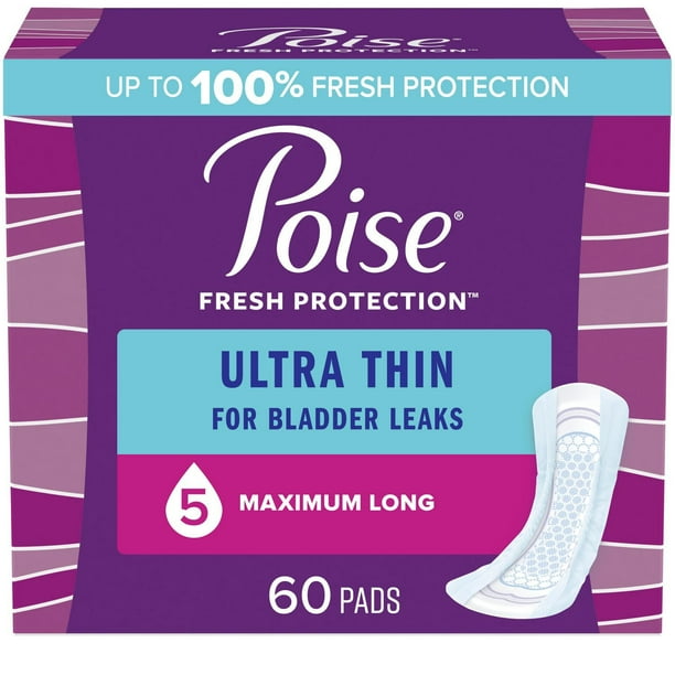 POISE PADS ULTRA THIN LONG MAXIMUM ABSORPTION 60