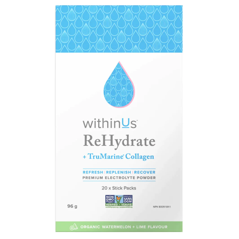 withinUs   ReHydrate Collagen Box - Watermelon 20ct