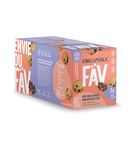 Organika   COOKIE FAV KETO CHOCOLATE CHIP 30G 12BOX †
