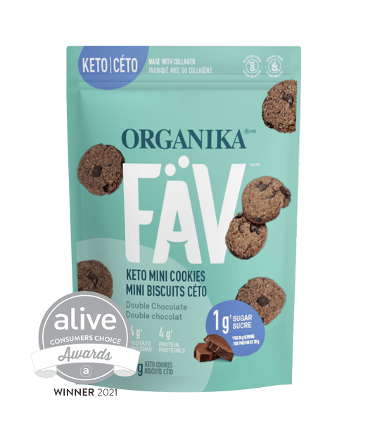 Organika   COOKIE FAV KETO DOUBLE CHOCOLATE 90G 6BOX †