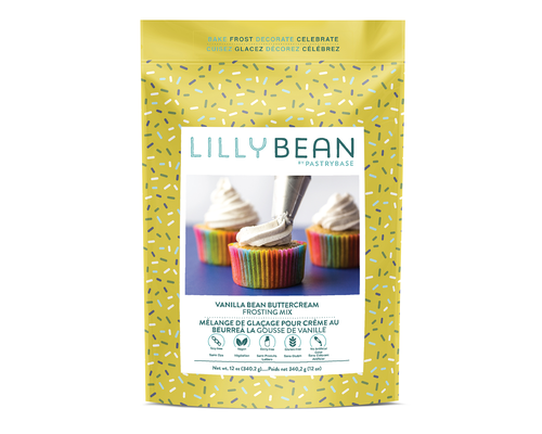 LILLY BEAN    Gluten Free Vegan Baking Mix & Frosting    LILLY BEAN    Gluten Free Vegan Baking Mix & Frosting    Vanilla Buttercream Frosting 340g